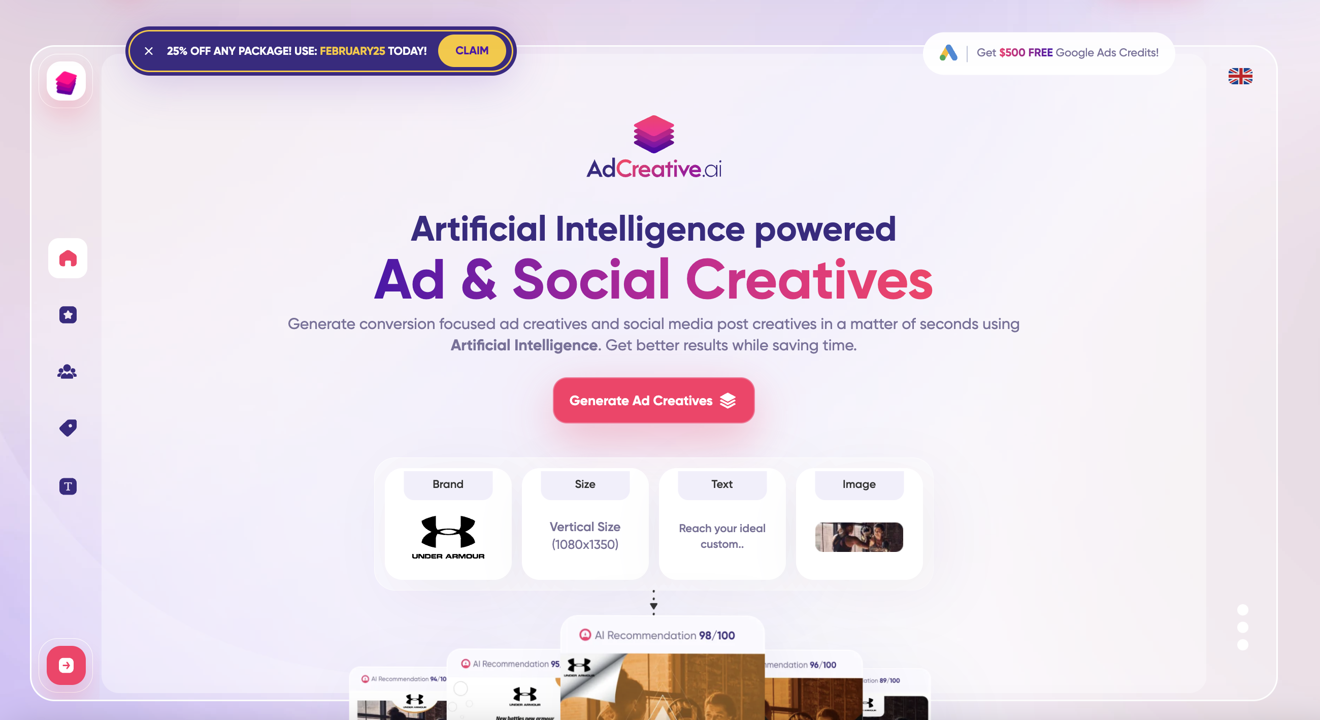 AdCreative.ai自动化批量生产广告素材工具+10个素材制作工具推荐